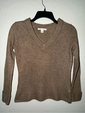 Banana Republic Wool Brown V-Neck Sweater